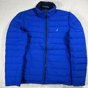 Nautica Men’s Reversible Puffer Jacket Blue & Navy Size M